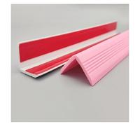 Flexible Stair Edge Protector with Anti-Slip Design & Self-Adhesive Backing Durable PVC Trim for Indoor/Outdoor Curved Stairs, Homes, Offices, Kindergarten(Pink,2.5cm)