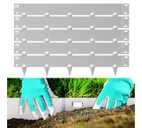 Flexible Steel Lawn Edging - 40 Pack Hammer-in Garden Border 100x18cm Decorative Edging Bendable & Total Length 40M Perfect for Landscaping & Flower Beds