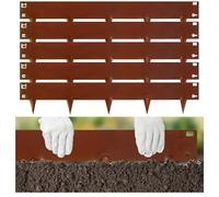 Flexible Steel Lawn Edging Border 15-Pack Hammer-in Landscape Edging 106x18cm Easy Install Decorative Garden Edging for Flowerbeds Rust-Resistant (15.9M Total Length)