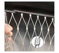 Flexible Steel Woven Wire Mesh with Snap - Stretchable X-Type Design for Balustrade Infill, Animal Cages, and Safety Netting