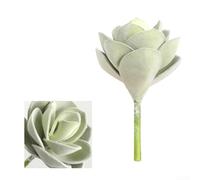 Flexible-Stemmed Artificial Succulent for Adjusting Height and Angle in Vases Jars and Ceramic Containers (Green)