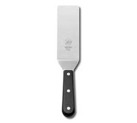 FLEXIBLE STRAIGHT SPATULA STAINLESS STEEL - HANDLE TECHNOPOLYMER BLACK TRIPLE RIVET