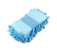 Flexible-Strap Microfiber Chenille Sponge for Effortless Reach into Tight Spaces Like Vents, Fan Blades, and Gaps (light blue)