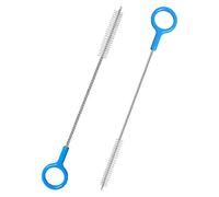 Flexible Straw Brush 2 Pack,Food Grade Stainless Steel for Stanley Tumblers | Soft scratch-proof bristles protect bottle inner walls, flexible structure fits curved straws, eco-friendly cleaning tool