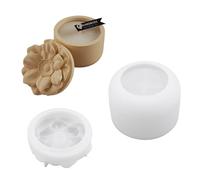 Flexible Sturdy Silicone Epoxy Resin Castes Flower Shaped Jar Dishes for Craft and Home Decoration Holder
