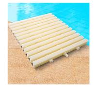 Flexible Swimming Pool Drain Cover - Bone Color Grating for Indoor/Outdoor Water Drainage, Durable Plastic Gutter System, 20x10 inch, Ideal for Efficient Overflow Management
