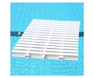 Flexible Swimming Pool Drain Cover, Splicable Grating for Bathroom & Kitchen, Plastic Overflow Gutter Grate, Indoor/Outdoor Use - White, 30x100CM