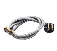 Flexible Tap Connections, 2X M10 (10mm) X G1/2 (20mm) Replacement Flexi Pipes for Monobloc Mixer Taps, Boilers, Sinks and Washbasins(200cm,3.5cm)