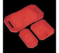 Sealey APNST4 Flexible Tool Tray Non-Slip - Pack of 3