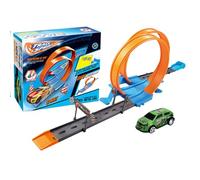 Flexible Toy Car, Track Race Pull Back, Indoor Play Fast Movement Kid Friendly Safe Materials Flexible Tracks Assembling Fun Family Games, Tracks Car Toys for Christmas, Halloween, Family Gatherings