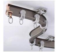 Flexible Track 1 Way 450cm Curved Ceiling Rail Aluminum Rod for Flat & Bow Easy Installat Color Ideal for Home