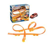 Flexible Track Car - Assembling Track Race Pull-Back Car, Flexible Tracks Toy, Funny Road Game Design with Interactive Build System | Educational Playset for Christmas, Halloween, Family Gatherings