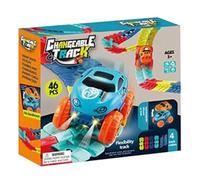 Flexible Track Car Set | ABS 41.5x31cm | Super Flexible Mechanical LED Glowing Rail - DIY Toy For Ages 3-12 Gift For Kids