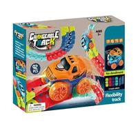 Flexible Track Car Set | ABS 41.5x31cm | Super Flexible Mechanical LED Glowing Rail - DIY Toy For Ages 3-12 Gift For Kids