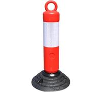 Flexible Traffic Memory Post, Delineator Reflective Highway Contra Flow Barrier Portable Spring Posts With Rubber And Plastic Base