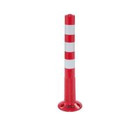Flexible Traffic Post, Heavy Duty Red Thermoplastic Polyurethan Impact Resistant Bollard with Reflective Bands (1)