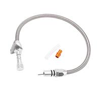 Flexible Transmission Dipstick Replacement for TH400 TH350 Transmissions with Polished Aluminum Handle and Filling Pipe Easy Installation for Accurate Fluid Measurement and Eng