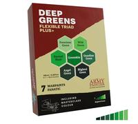 The Army Painter, Warpaints Flexible Triad PLUS+: Deep Greens, 7 x 18 ml acrylic paints - Miniature quality hobby paint for Dungeons and Dragons (DnD) & Warhammer Miniatures