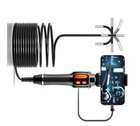 Flexible Two Way Endoscope 180 Degree Bendable Probe for HVAC Pipe Wall Examination Portable Borescope for Mechanics
