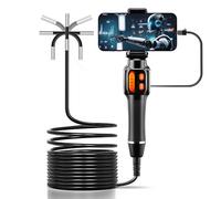 Flexible Two Way Endoscope 180 Degree Bendable Probe for HVAC Pipe Wall Examination Portable Borescope for Mechanics