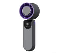 Flexible Usage Portable Fan with 4000mAh Battery, Provides High Speed Cooling and Compact Foldable Design for Various Scenarios (Gray)
