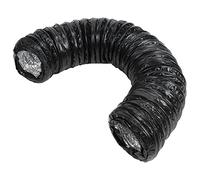 Flexible Vent Ducting 1m Thermal Low Noise Ventilation Hose for Exhaust Fan Pipe Connection High Temperature Resistant Aluminum Foil PVC Mute Cotton Black 110mm Diameter