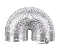 Flexible Ventilation Duct ， Aluminum 2-Layer Flexible Duct Kit for Dryer Vent Silver Multiple Sizes(4m 120mm)