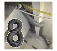 Flexible Ventilation Duct Hose, Nylon Ventilation Duct Hose 50-600mm Diameter 2-10m Length(L 5m/16.4ft,115MM (4 1/2 Inch))