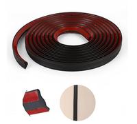 Flexible Wall Corner Molding Trim,TPE Self-Adhesive Trim Caulk Strip, Waterproof Peel and Stick Trim For Ceiling/Cabinet Edge/Cabinet Edge/Corner/Furniture/Home Decoration (Black/12mm*9mm)