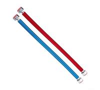 Flexible Water Heater Connector 1/2 Inch for bsp Corrugated Stainless Steel Pipe Red Blue for Hot Cold Tap Boiler Tankless System 50cm Long Set(30cm)