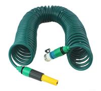 Flexible Water Pipe,Retractable Coil Hose Pipe, Expandable Garden Water Hose Spray Pipe Reel Nozzle Tap,For Patio Decking Cleaning(15M)