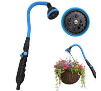 Flexible Watering Wand for Garden Hose, 73cm Bendable Hose Pipe Spray Gun with 10 Spray Patterns, Watering Lance for Hanging Baskets, Plants, Lawn Watering & Car Washing, Universal Quick Connector