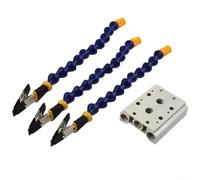 Flexible Welding Tool with Aluminum Alloy Base, Adjustable Angle PCB Soldering Holder for Electronics Repair, Stainless Steel Clips with Rubber Protection, Heat Resistant Third(C)