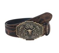 Flexible Western Theme Belt With Engraved Pattern For Men Women Daily Wear Casual And Formal Occasion Waist Decoration Waist Belt
