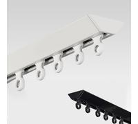 Flexible White Ceiling Mount Track Gliders - 11.8ft Room Divider & Wall Mount Design for Easy Space Separation - Perfect for Home and Office Use