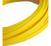 flexible wire cover PET Material Cable Sleeve Mesh Wire Loom, Length 5 to 10m Braided Sleeving for Data Line Protection 1 Piece(UV Yellow,3MM*5METERS)