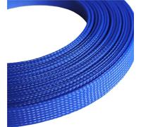 flexible wire cover PET Material Cable Sleeve Mesh Wire Loom, Length 5 to 10m Braided Sleeving for Data Line Protection 1 Piece(Blue,6MM*5METERS)