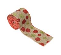 Flexible Wire Edges Burlap Ribbon for Holiday Decorations 5Yards Round Dots Crafting Projects Bendable Christmas Bowknot Ribbon