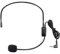 Flexible Wired Head Set Microphone Headworn Mic Handheld Head Mounted Gaming Microphone for 3.5mm Voice Amplifier Loudspeaker Random, other gemstones