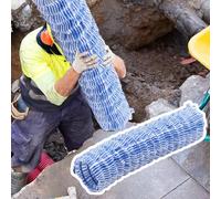 FlexibleUnderground Drainage Tube, 8 Inch Permeable Drain Pipe Multiple Lengths(56ft(17.1m))