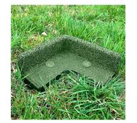 Flexiborder 2 X 90 Degree Inside Corner Green - Rubber Lawn Edging Border - Garden Edging Border For Grass Lawns