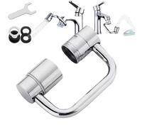Flexiflow 1080° Rotating Faucet Extender，Swivel Faucet Extender，Faucet Extender Sink Sprayer Attachment Multifunctional Splash Water Filter Extension, Rotatable Aerator for Kitchen Bathroom Sink-a