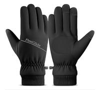 FlexiGlide Waterproof Winter Ski Gloves for Men Women Snow Warm Cycling Cold Weather Driving Cycling Running (Black)