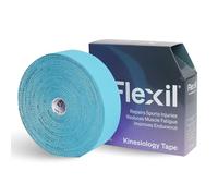 FLEXIL Premium Kinesiology Tape for Sports & Recovery - 5cm x 32m Athletic Muscle & Knee Support with 5-Day Hold - Waterproof, Latex-Free Medical Tape for Injury & Pain Relief (Blue)