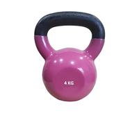 Flexil Premium Vinyl-Coated Kettlebell - Durable Iron Weight for Home Gym Strength and Fitness Training - Purple - Weight 4 KG