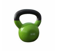 Flexil Premium Vinyl-Coated Kettlebell - Durable Iron Weight for Home Gym Strength and Fitness Training - Yellow - Weight 10 KG