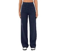 FlexiPants - Women's Casual High Waist Stretch Pants, Bloomydove Flexipants, BloomyDove Stretch Pants,Flexipants Women (UK, Alpha, L, Regular, Regular, Navy Blue)