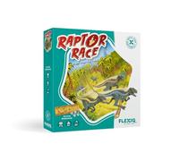 FlexiQ Raptor Race | Board Game for Children and Adults from 6 Years | Travel Game for 2-5 Players | Approx. 20 Minutes Playing Time