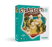 FlexiQ Strategeti Tactical Animal Board Game in Serengeti | Strategy Game from 7 Years | 2 Players, Approx. 10 Minutes Playing Time | Educational Game to Promote Planning & Adaptability