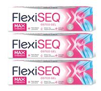 FlexiSEQ Max Strength Osteo Gel 50g x3, Drug Free, Topical Gel for Joints